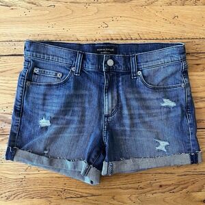 Banana Republic‎ Jean Shorts Women's Size 28/6 Dark Wash  Boyfriend Midrise
